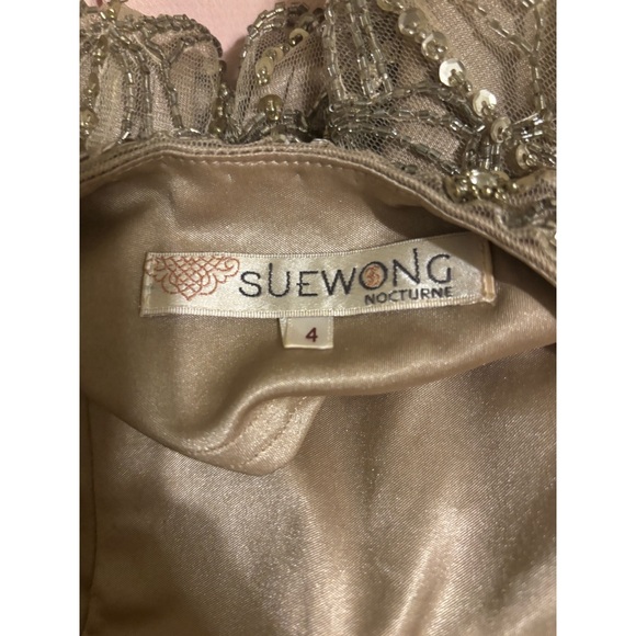 Gold Sequin and Feather Dress - Picture 5 of 5